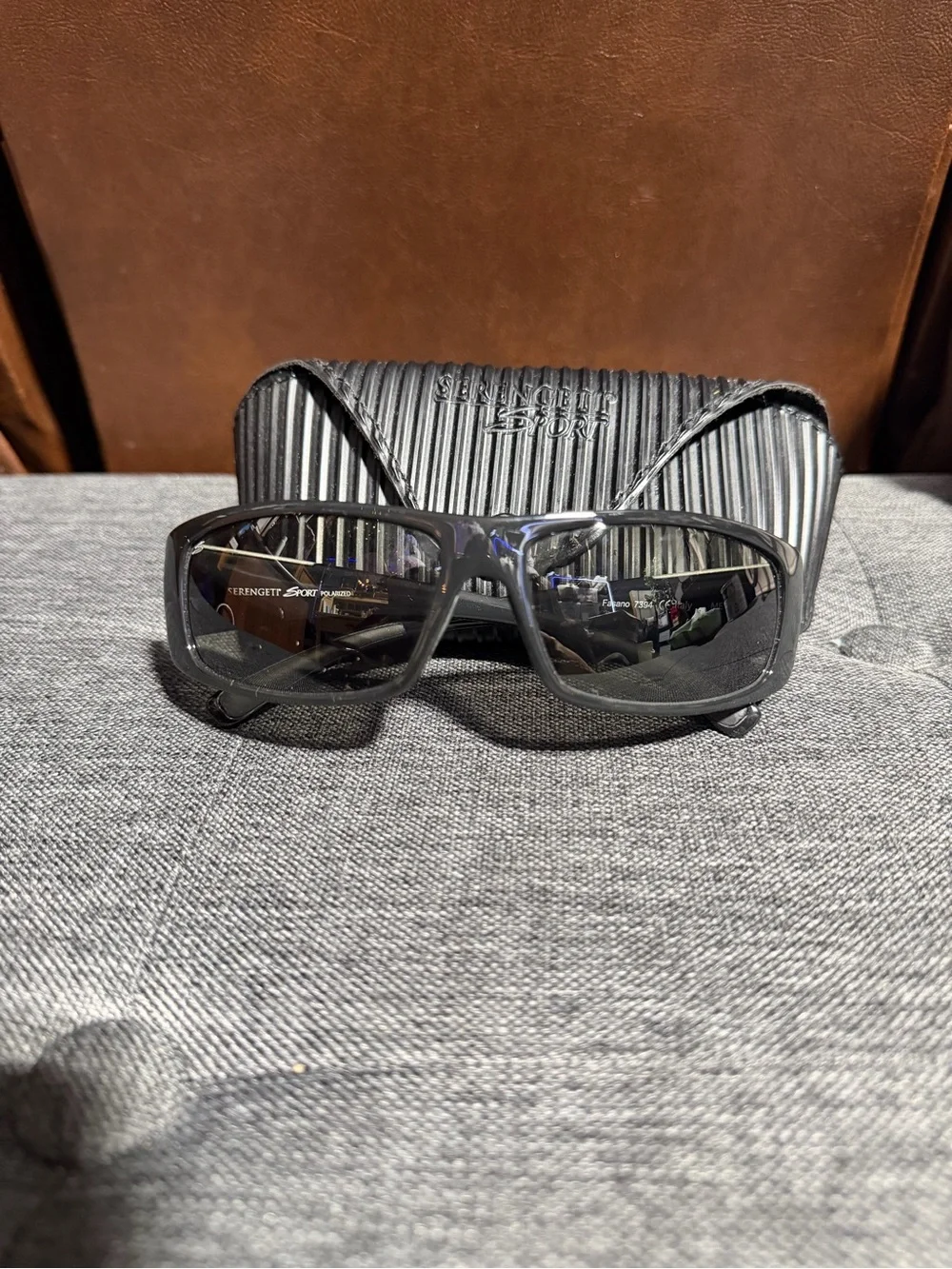 Serengeti Men’s Black Sunglasses with Black Case